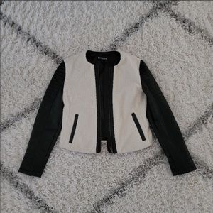 Express Faux Leather Bomber Jacket